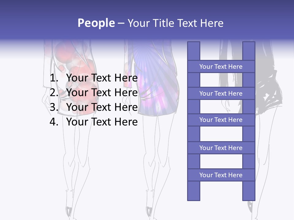 Dress Women Girls PowerPoint Template