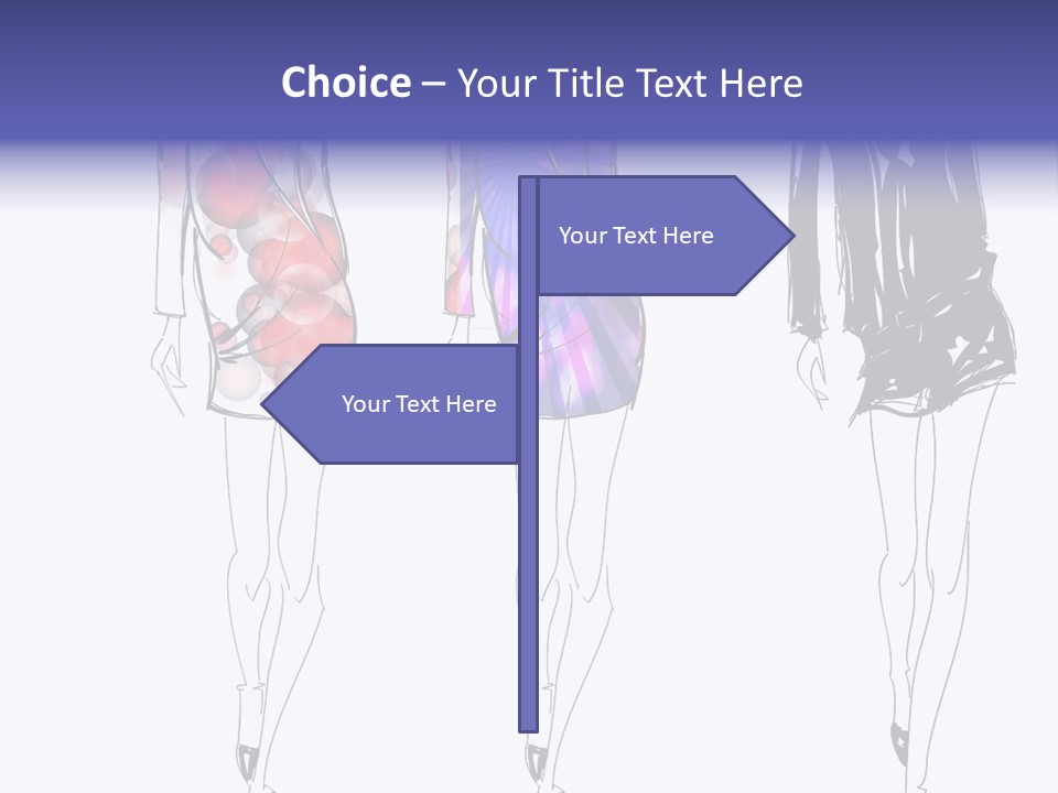 Dress Women Girls PowerPoint Template