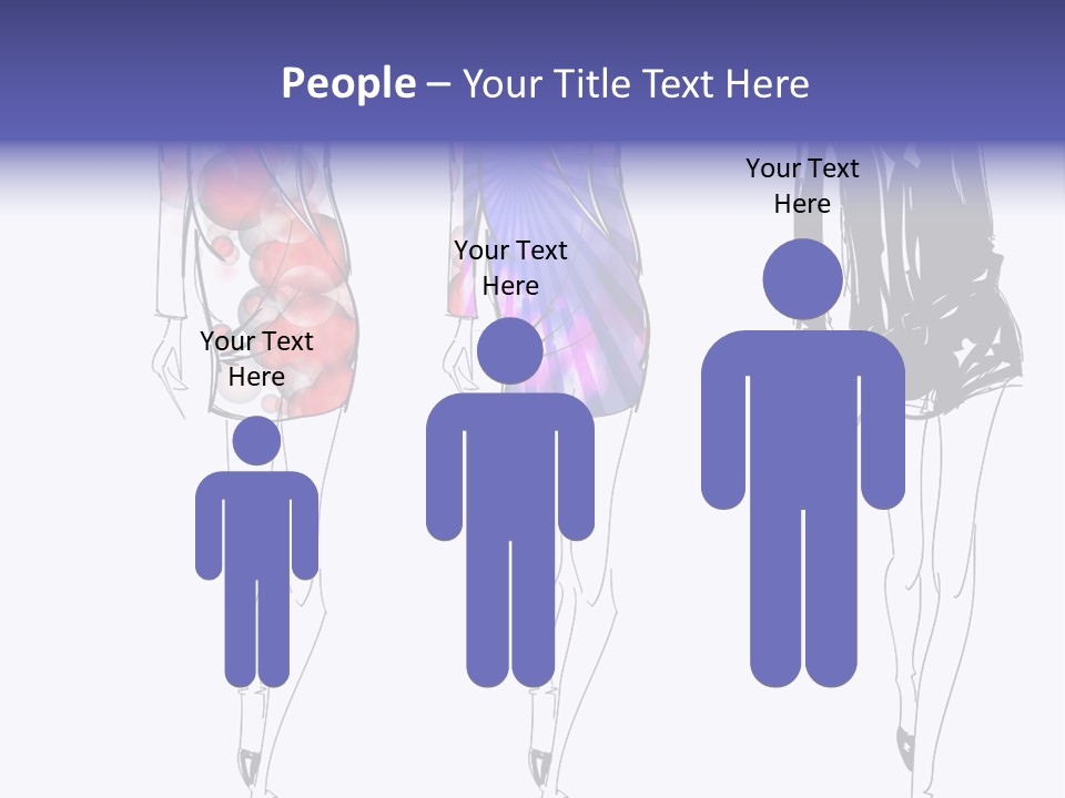 Dress Women Girls PowerPoint Template