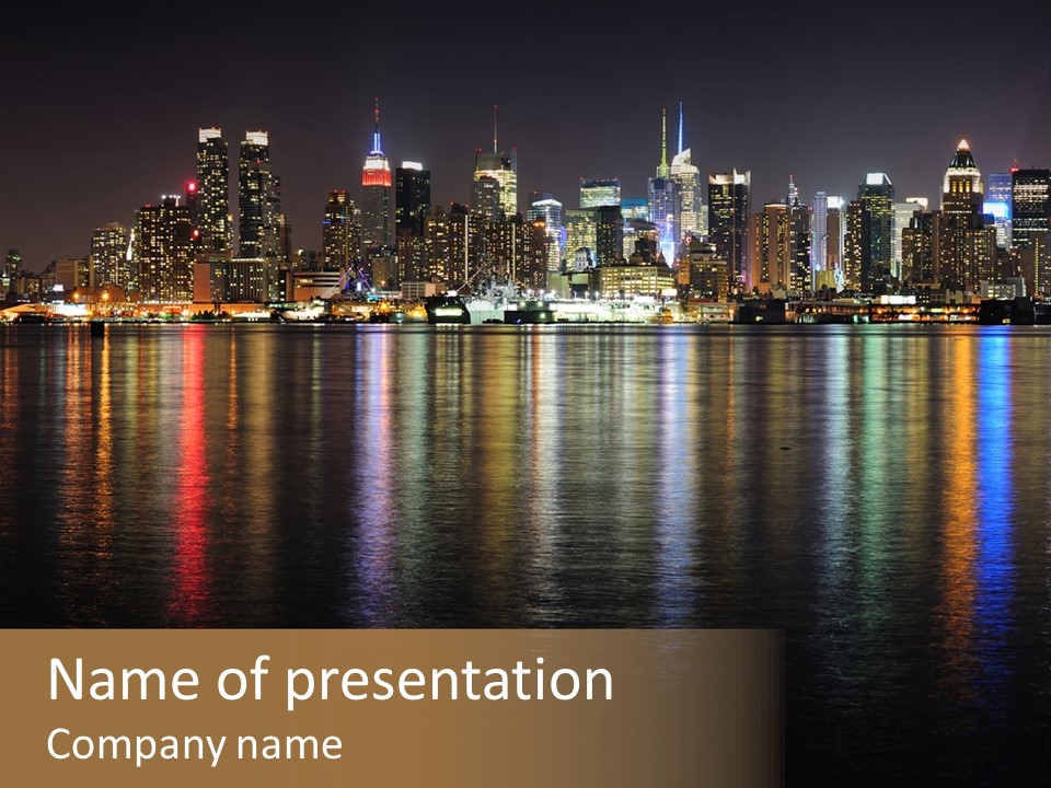 Skyline Metropolis America PowerPoint Template