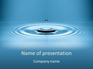 Circle Splashing Surface PowerPoint Template