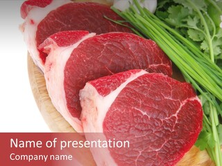 Sirloin Vegetables Beef PowerPoint Template