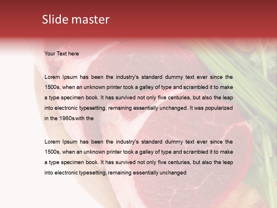 Sirloin Vegetables Beef PowerPoint Template