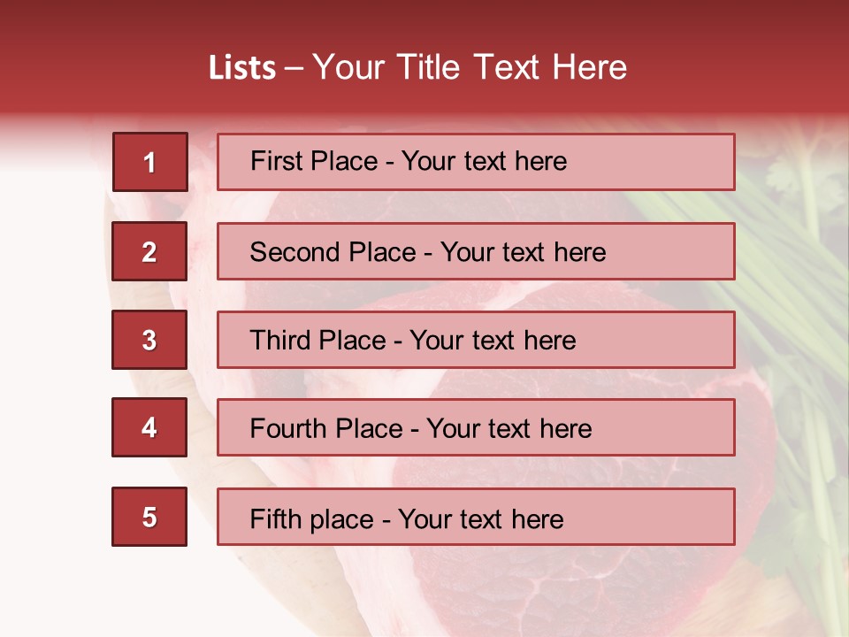 Sirloin Vegetables Beef PowerPoint Template