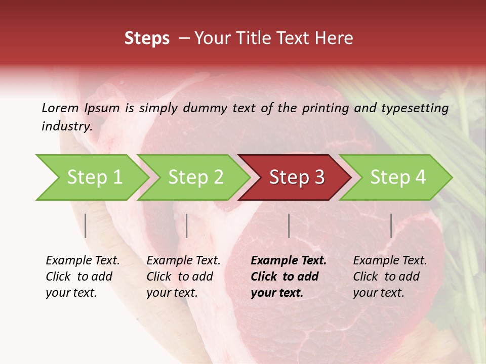 Sirloin Vegetables Beef PowerPoint Template