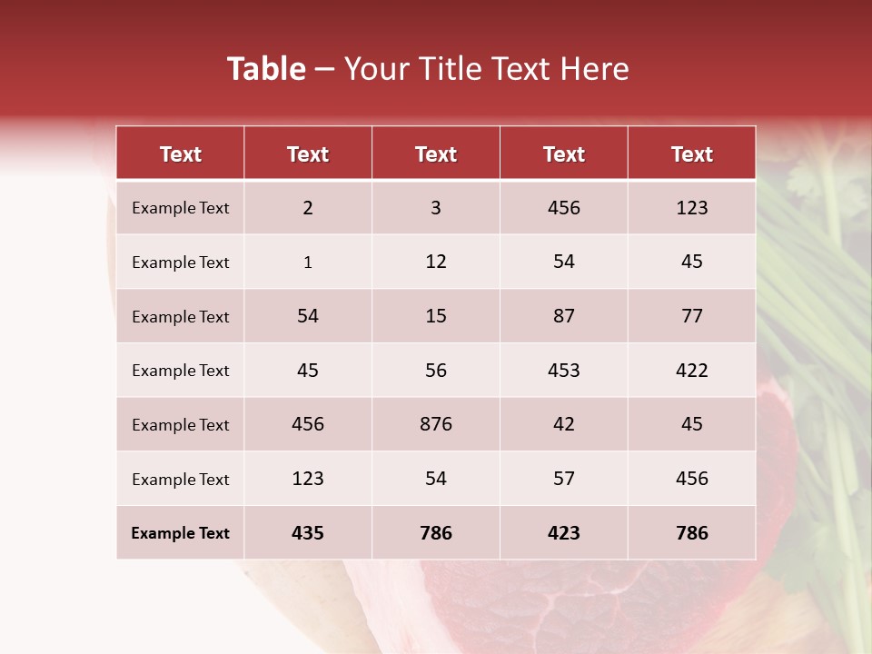 Sirloin Vegetables Beef PowerPoint Template