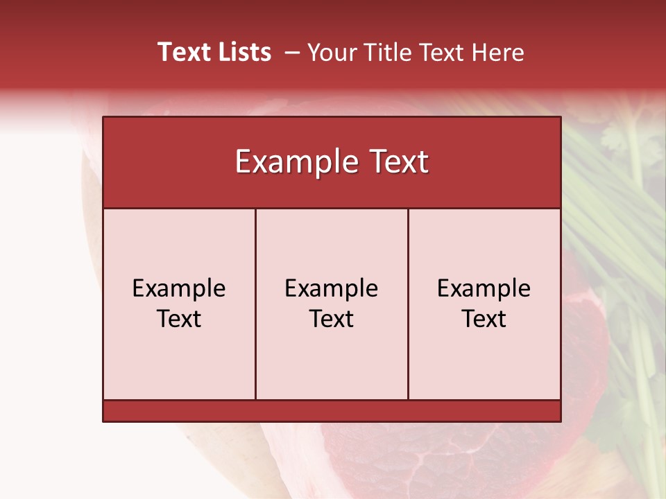 Sirloin Vegetables Beef PowerPoint Template