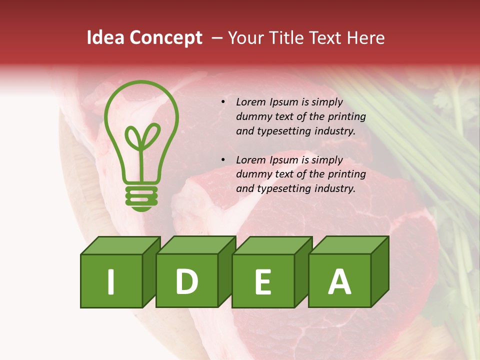 Sirloin Vegetables Beef PowerPoint Template