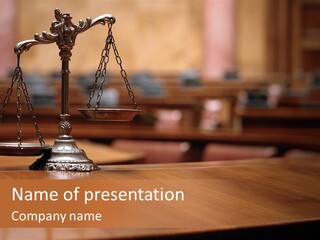 Bronze Judge Honesty PowerPoint Template