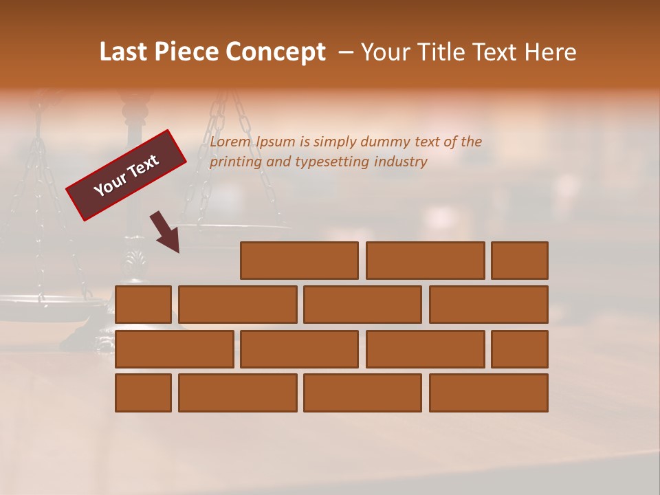 Bronze Judge Honesty PowerPoint Template