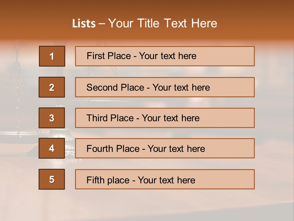 Bronze Judge Honesty PowerPoint Template