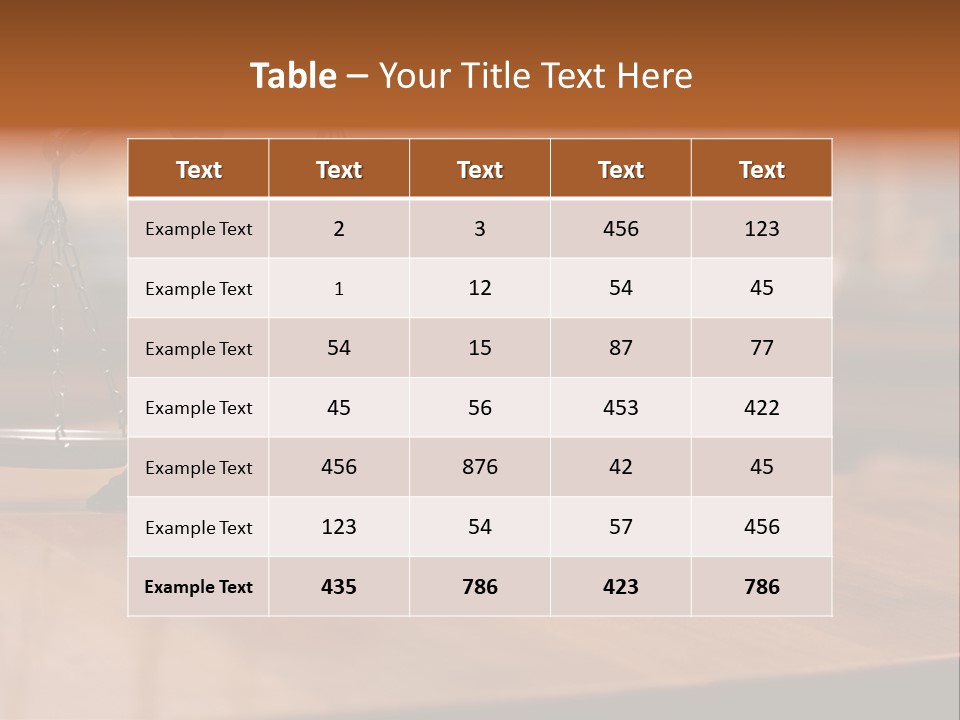 Bronze Judge Honesty PowerPoint Template