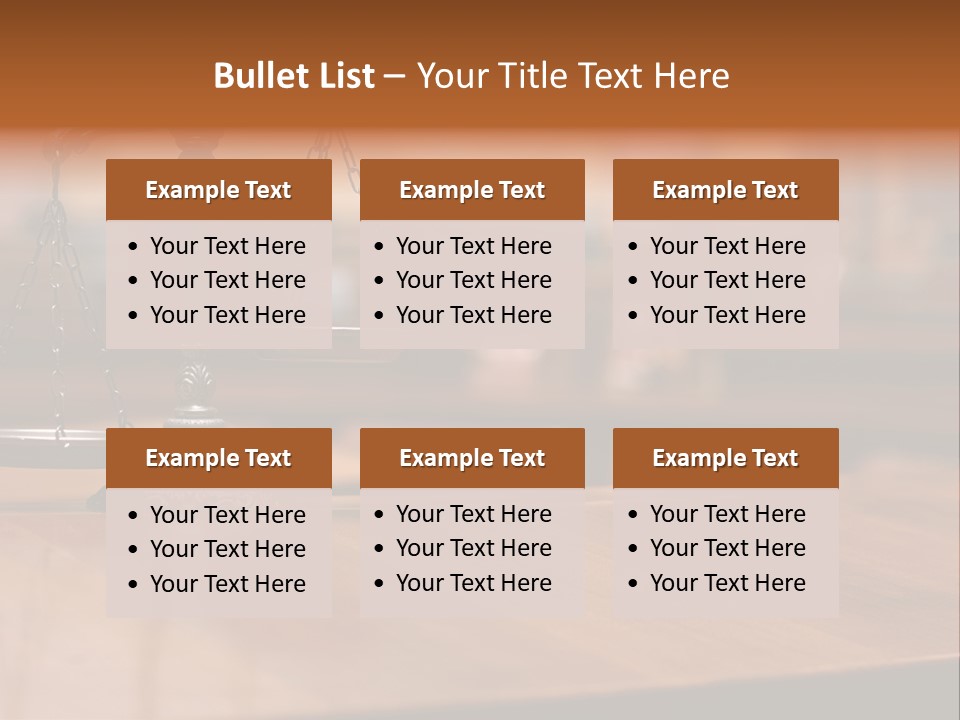 Bronze Judge Honesty PowerPoint Template