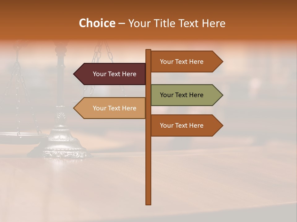 Bronze Judge Honesty PowerPoint Template