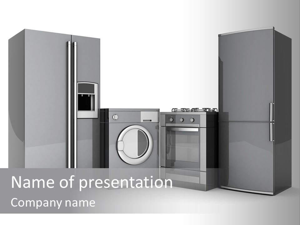 Equipment Set Laundry PowerPoint Template