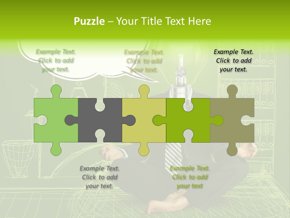 Concept Contemplation Bulb PowerPoint Template