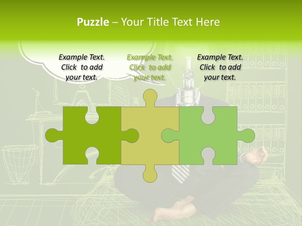 Concept Contemplation Bulb PowerPoint Template