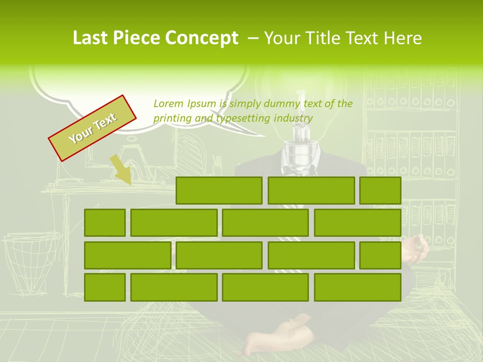 Concept Contemplation Bulb PowerPoint Template