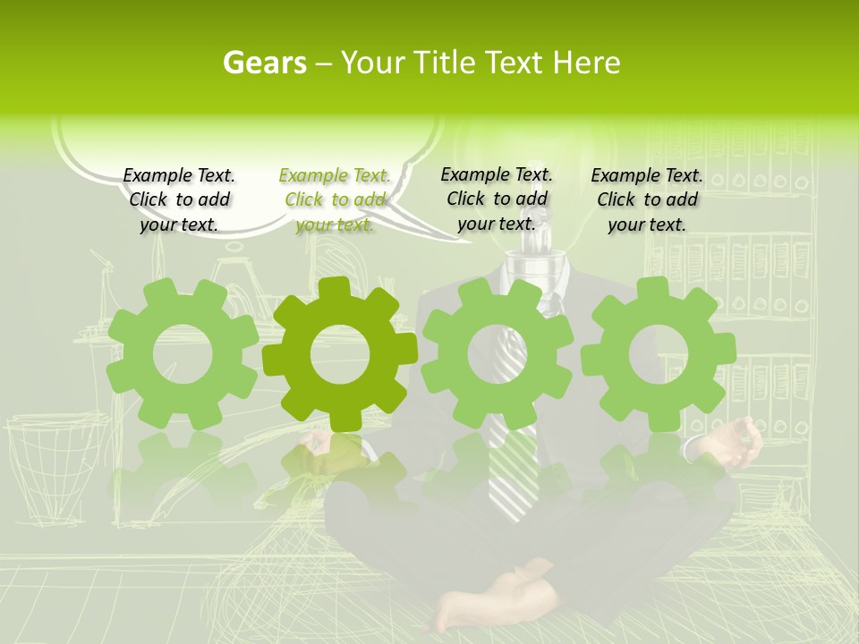 Concept Contemplation Bulb PowerPoint Template