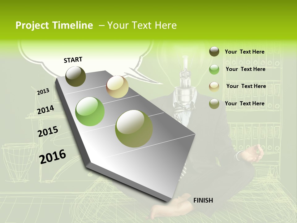 Concept Contemplation Bulb PowerPoint Template