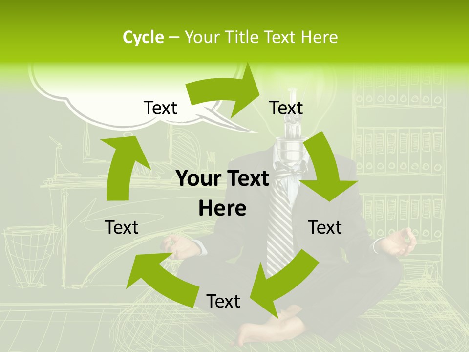 Concept Contemplation Bulb PowerPoint Template