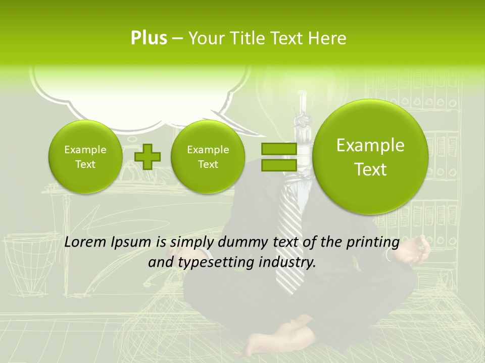 Concept Contemplation Bulb PowerPoint Template