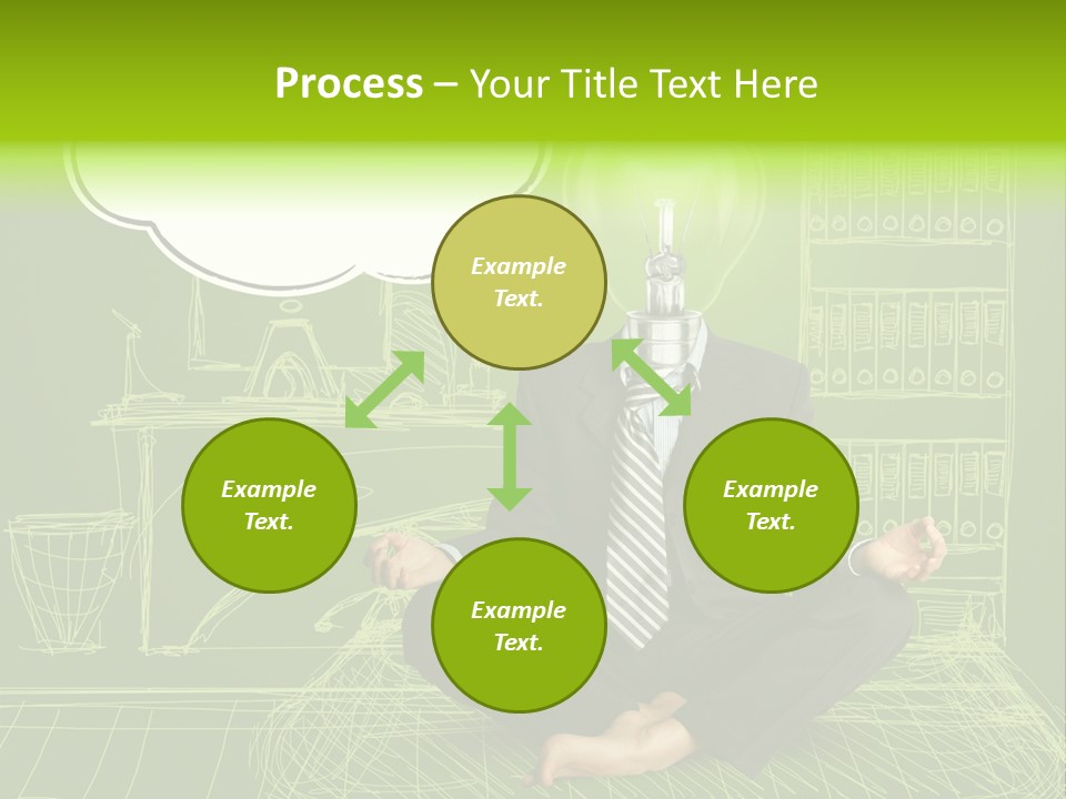 Concept Contemplation Bulb PowerPoint Template
