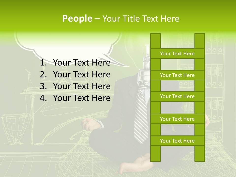 Concept Contemplation Bulb PowerPoint Template