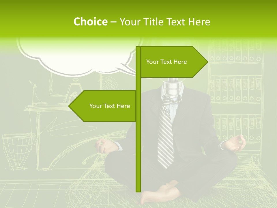 Concept Contemplation Bulb PowerPoint Template