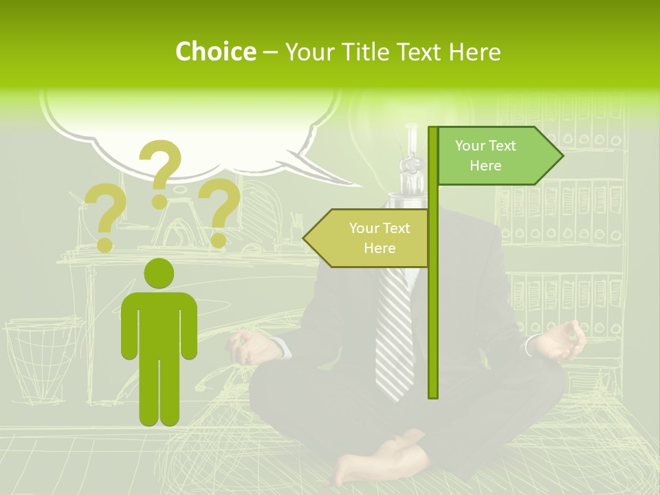 Concept Contemplation Bulb PowerPoint Template