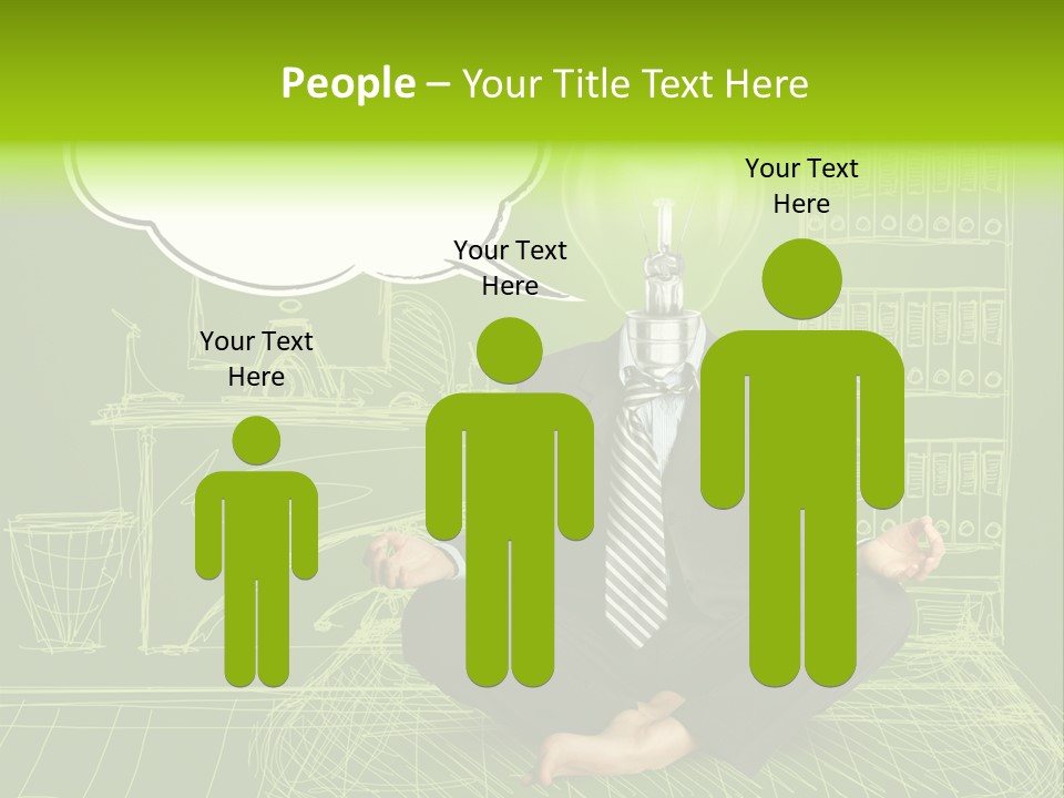 Concept Contemplation Bulb PowerPoint Template