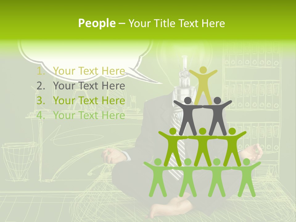 Concept Contemplation Bulb PowerPoint Template