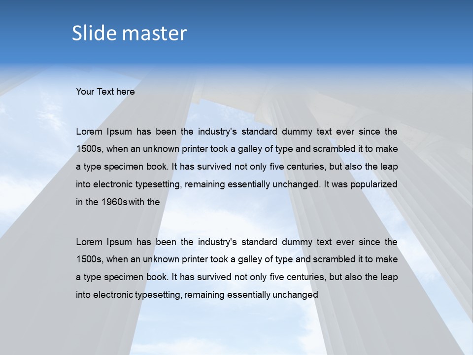 Cloud Building Tall PowerPoint Template