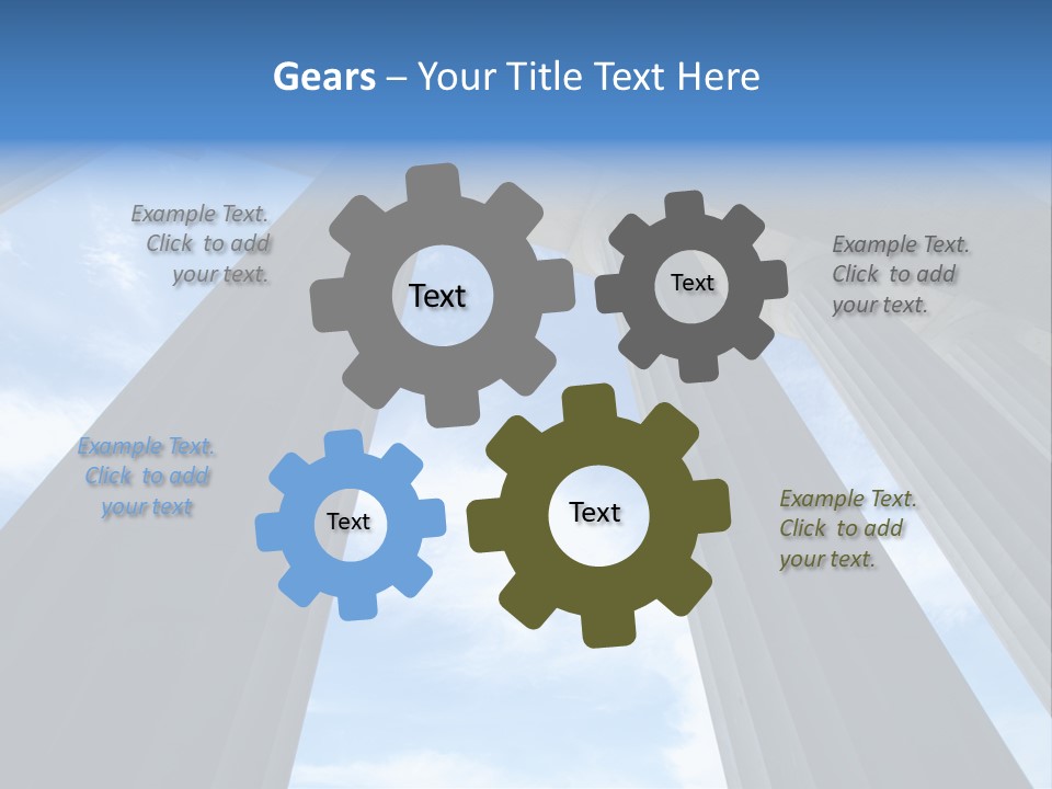 Cloud Building Tall PowerPoint Template