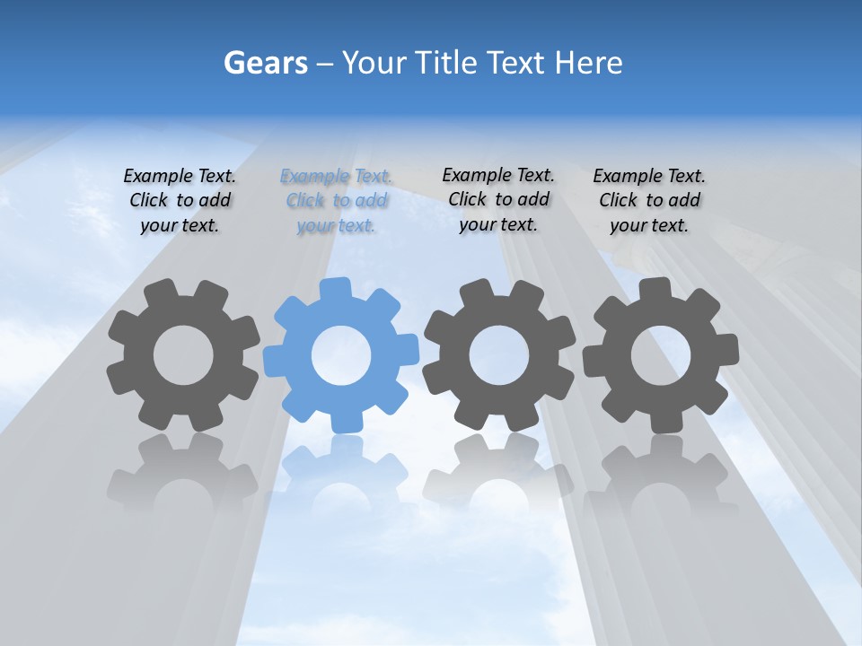 Cloud Building Tall PowerPoint Template