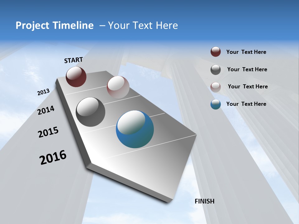 Cloud Building Tall PowerPoint Template