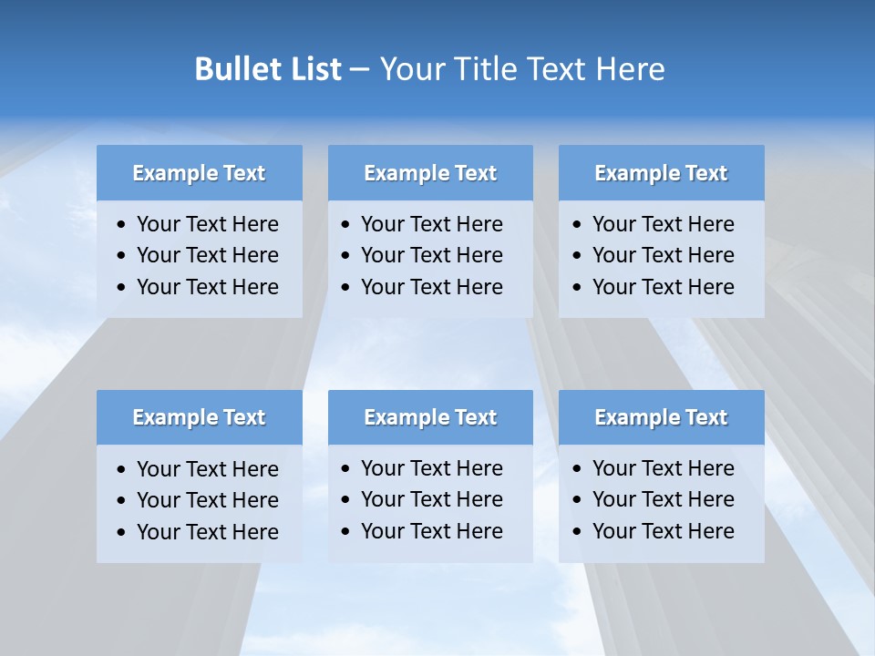 Cloud Building Tall PowerPoint Template