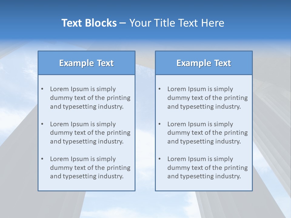 Cloud Building Tall PowerPoint Template