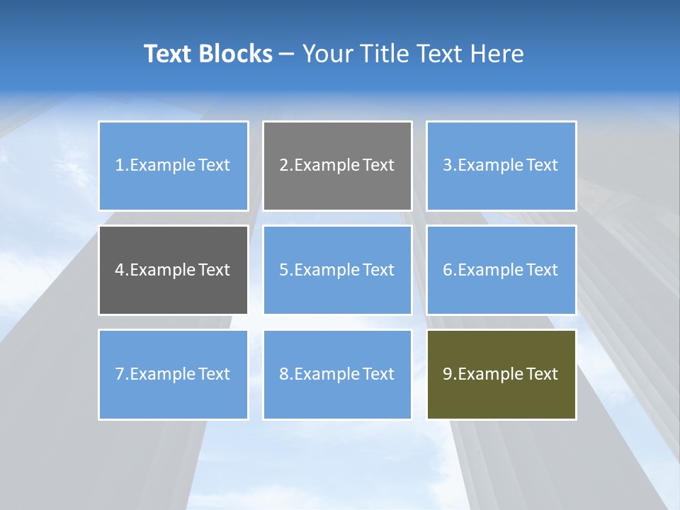 Cloud Building Tall PowerPoint Template