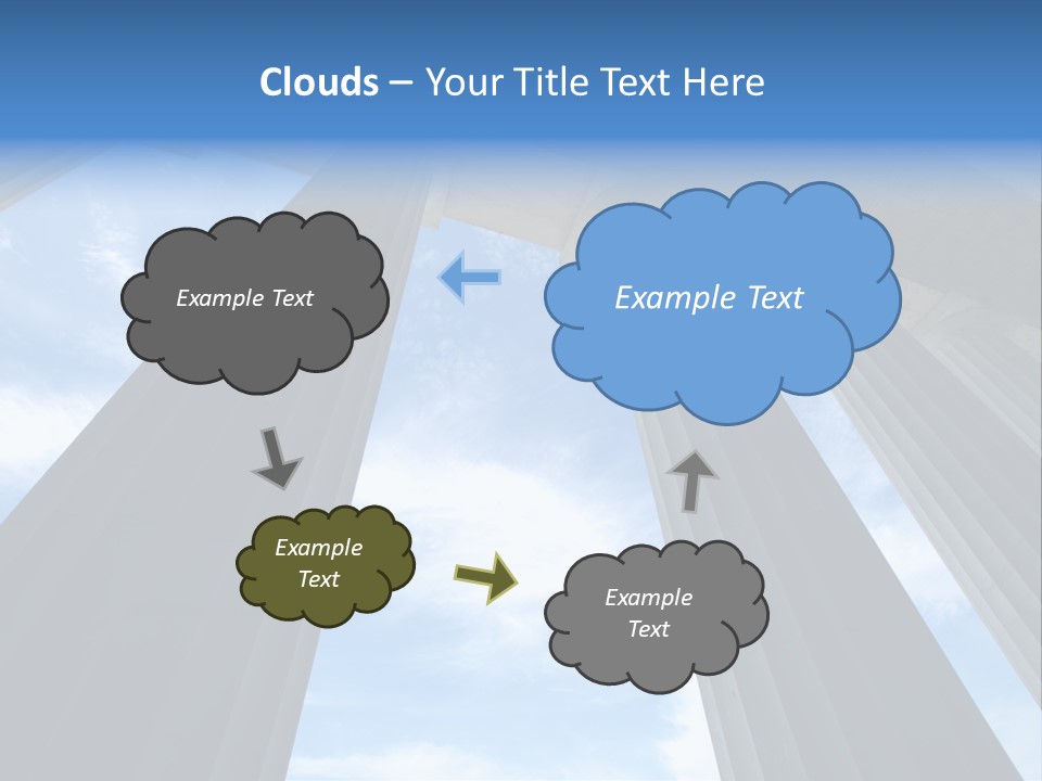Cloud Building Tall PowerPoint Template