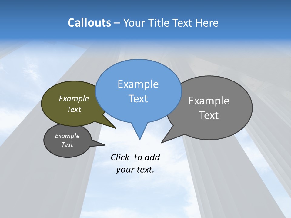 Cloud Building Tall PowerPoint Template