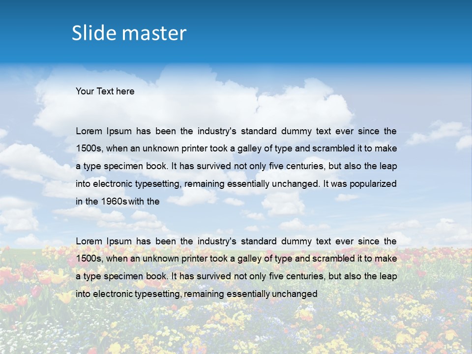 Colorful Sunny Blue PowerPoint Template