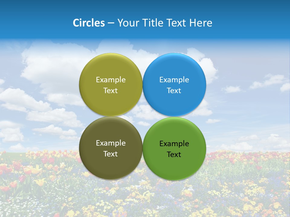 Colorful Sunny Blue PowerPoint Template