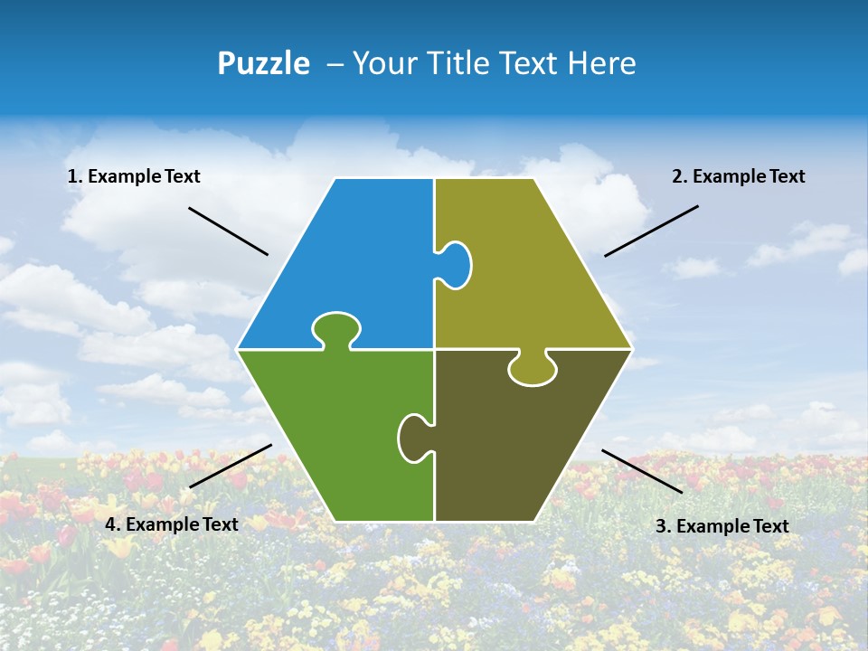 Colorful Sunny Blue PowerPoint Template