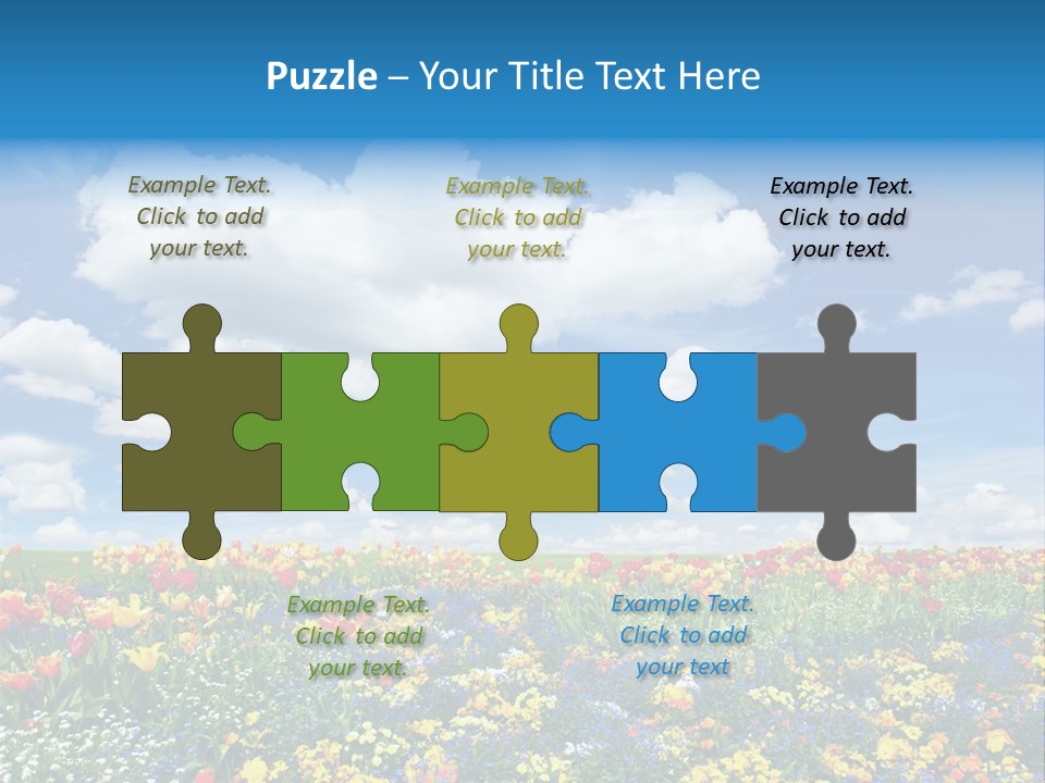 Colorful Sunny Blue PowerPoint Template