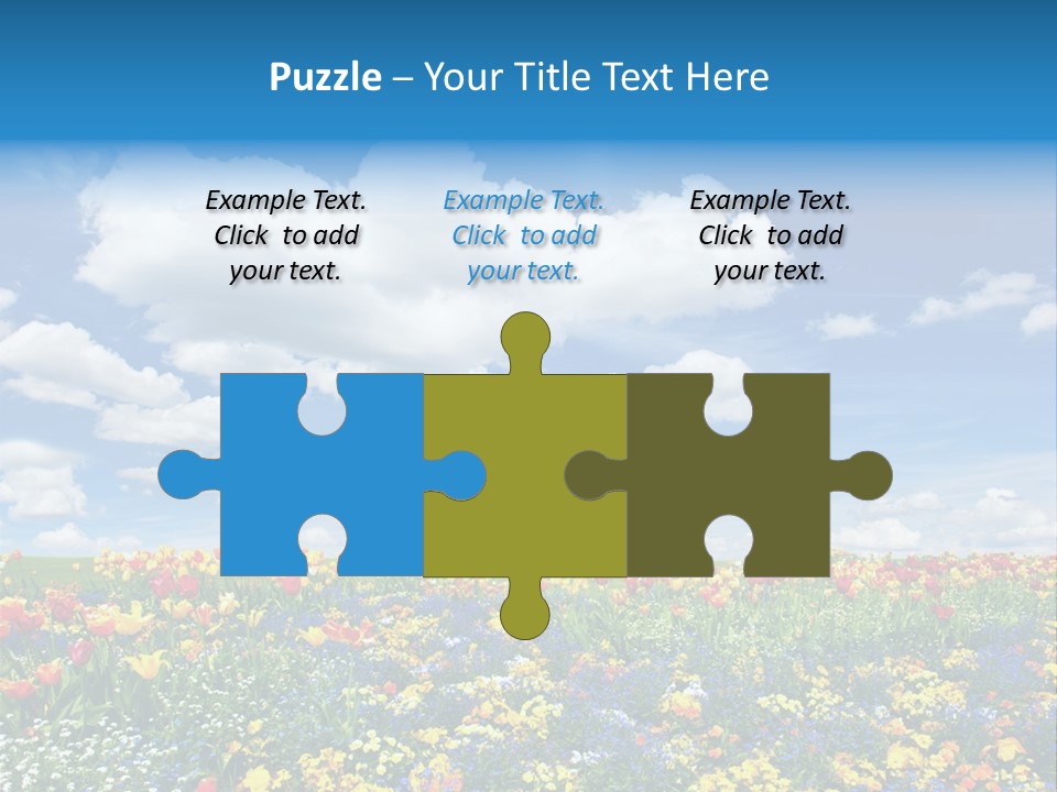 Colorful Sunny Blue PowerPoint Template