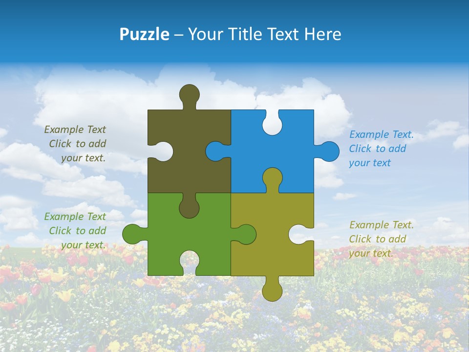 Colorful Sunny Blue PowerPoint Template