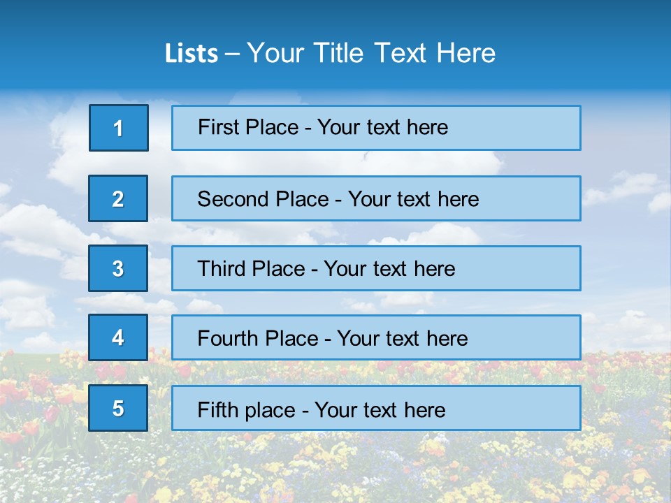 Colorful Sunny Blue PowerPoint Template
