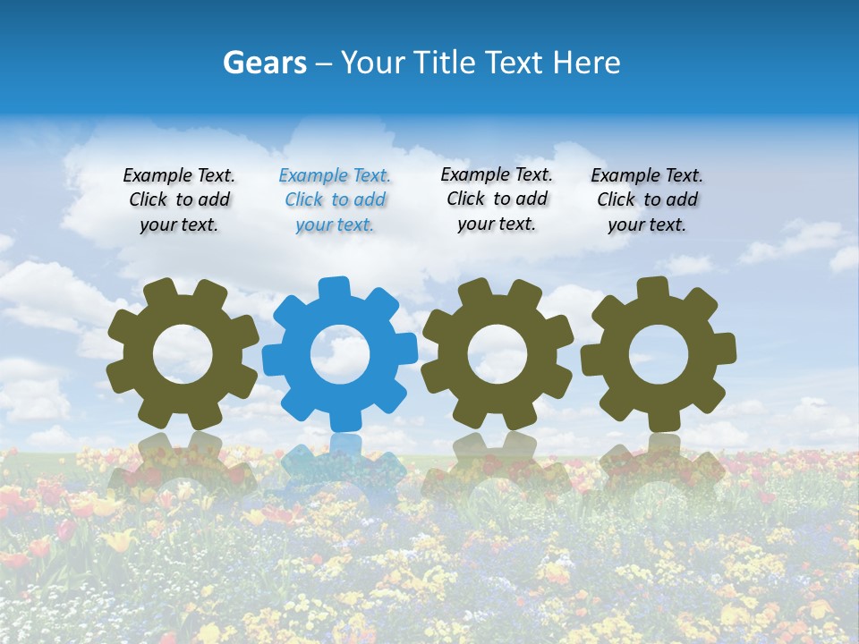 Colorful Sunny Blue PowerPoint Template