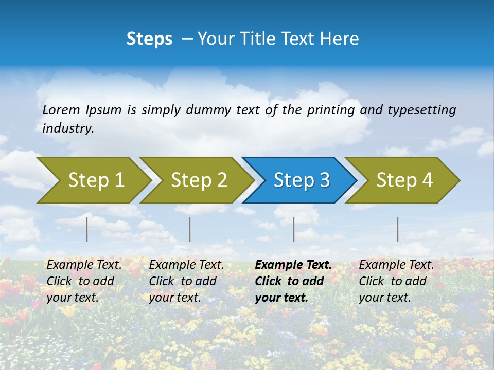 Colorful Sunny Blue PowerPoint Template